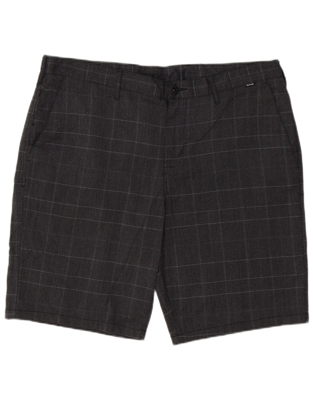 Pantaloni scurți chino pentru bărbați HURLEY W38 XL poliester cu carouri gri