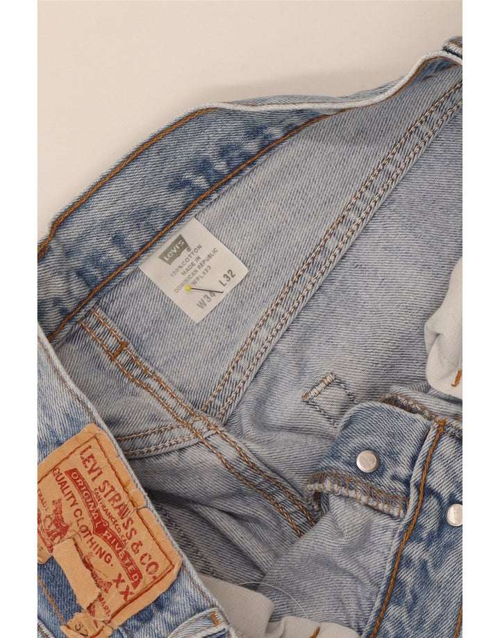 Blugi drepti pentru bărbați Levi's W34 L32 Bumbac albastru
