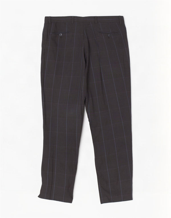 Emanuel Ungaro Pantaloni de costum pentru femei L32 L28 bleumarin cu dungi