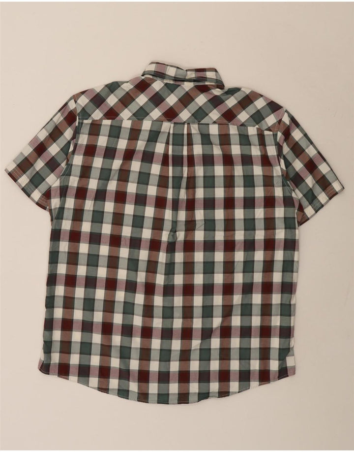 Cămașă cu mânecă scurtă pentru bărbați EDDIE BAUER, bumbac cu carouri multicolore