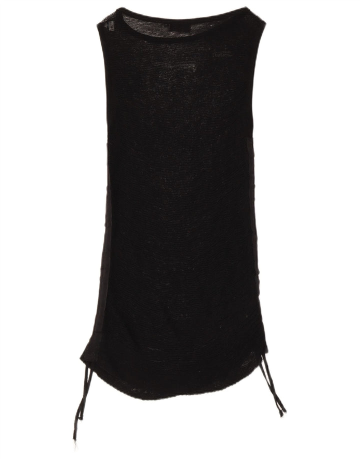 Max & Co. Femei See Through Slim Vest Top UK 12 Medium Black