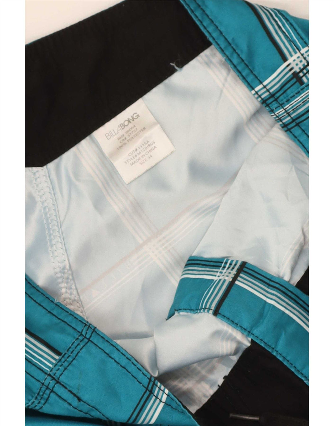 Pantaloni scurți de înot Billabong pentru bărbați, poliester cu carouri mari, albastre