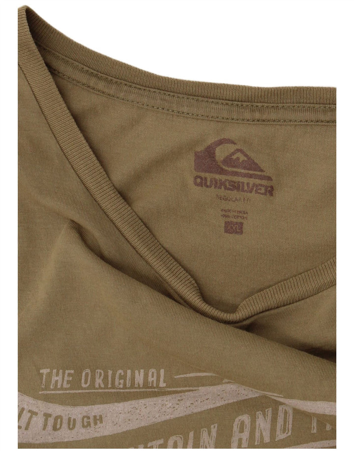 Tricou grafic QUIKSILVER pentru bărbați Top 2XL bumbac kaki