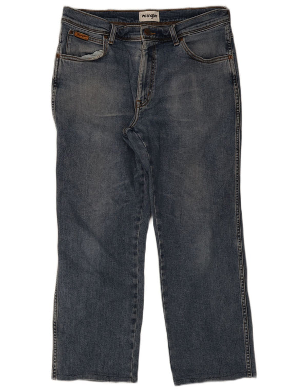 Blugi drepti tăiați pentru bărbați WRANGLER Texas W34 L25 bumbac albastru