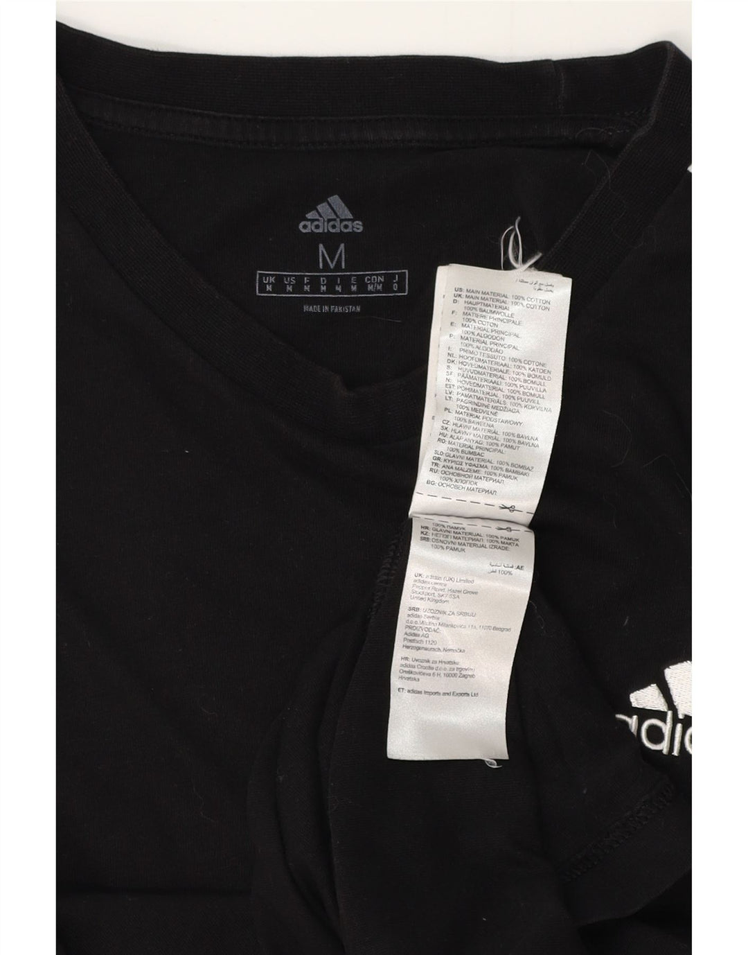 Tricou pentru bărbați ADIDAS Top Mediu Negru Bumbac