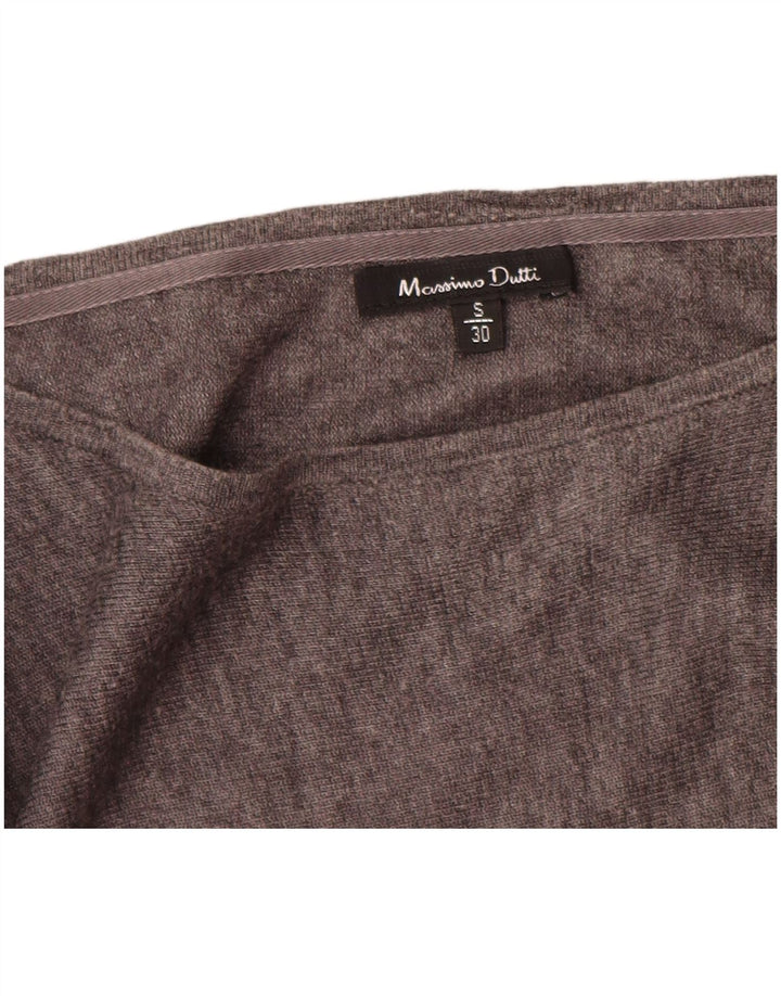 Massimo Dutti Rochie Jumper Femei UK 10 Lână Gri Mic