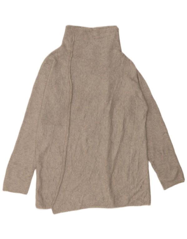 Pulover cardigan deschis pentru femei Eddie Bauer UK 16 mare bumbac gri