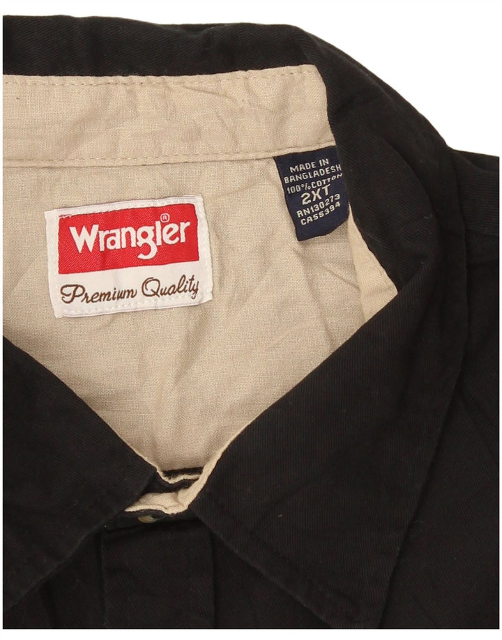 Cămașă înaltă pentru bărbați Wrangler 2XL bumbac negru