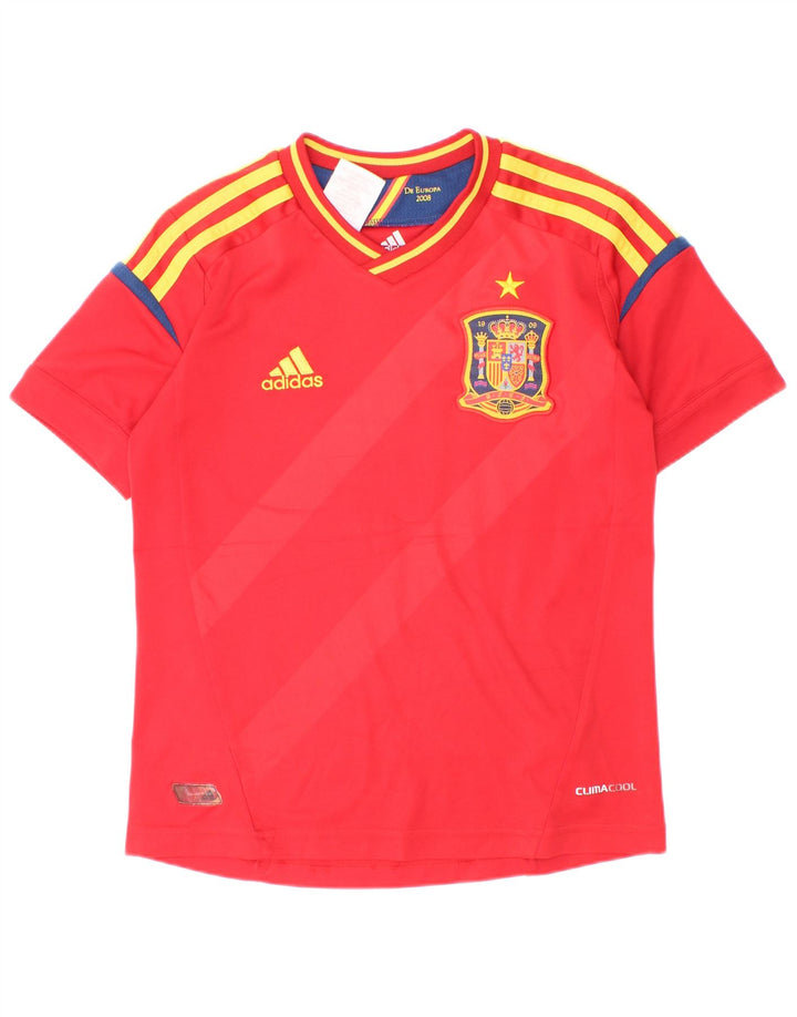 Tricou Adidas Climacool pentru baieti Top 7-8 ani poliester cu dungi rosii