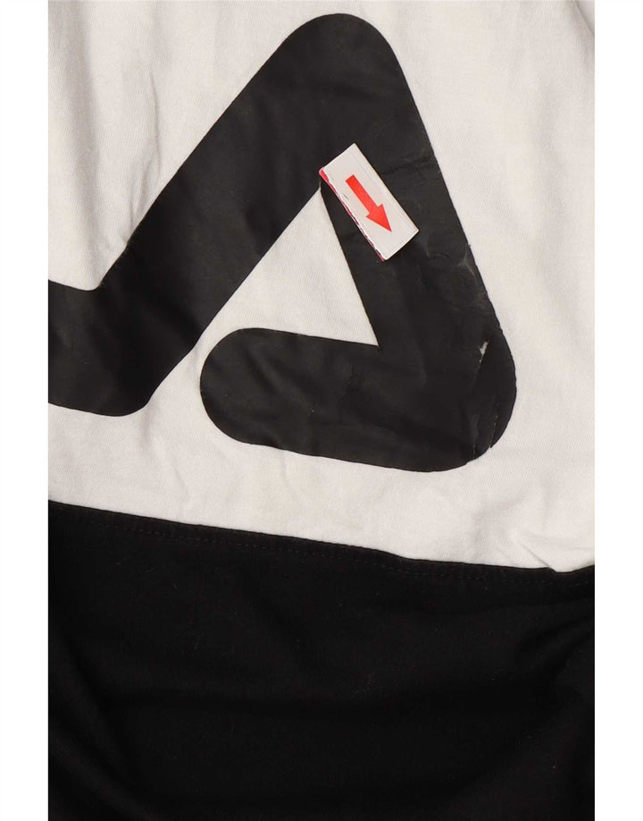 Tricou grafic Fila pentru bărbați Top mare, gri, bumbac color bloc