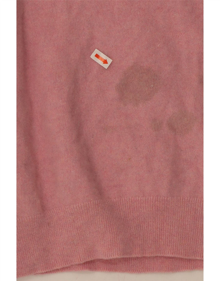 BENETTON Womens Boat Neck Jumper Sweater UK 12 Medium Pink Wool Vintage Benetton and Second-Hand Benetton from Messina Hembry 