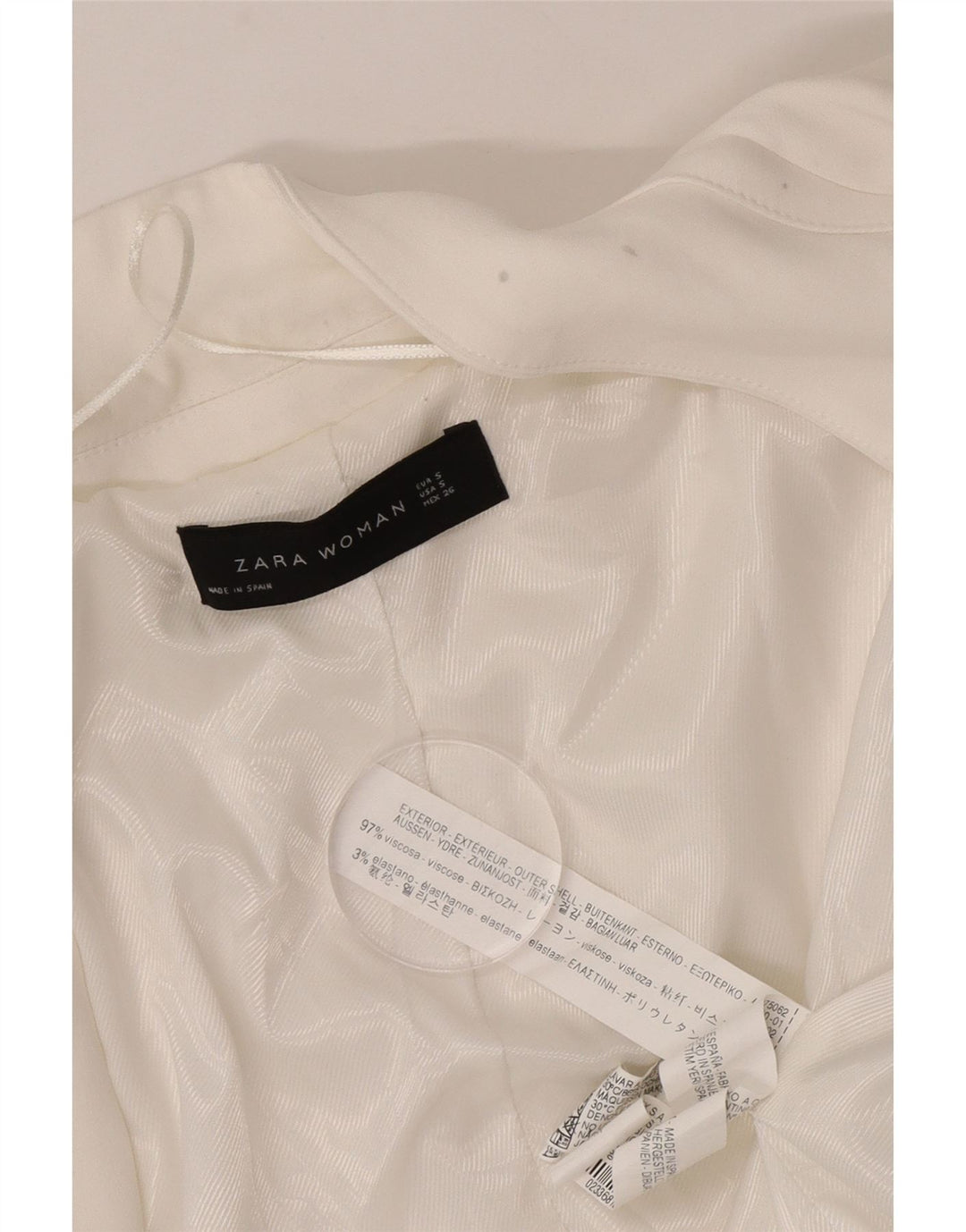 Jachetă Blazer oversize pentru femei Zara UK 10 Small White