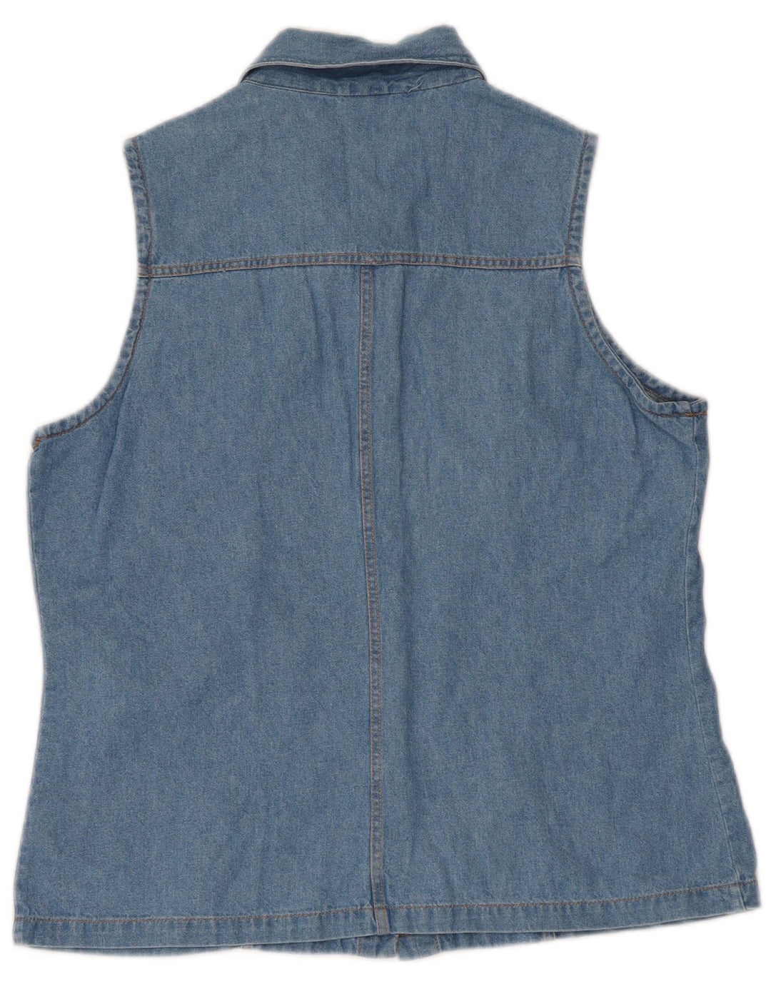 Și cămașă de denim fără mâneci pentru femei IT 46 mare bumbac albastru