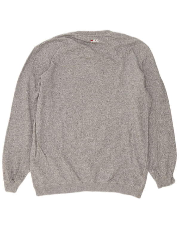 Hanorac grafic pentru bărbați Fila Jumper XL, bumbac cu pete gri