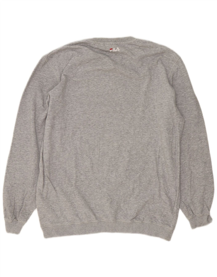 Hanorac grafic pentru bărbați Fila Jumper XL, bumbac cu pete gri