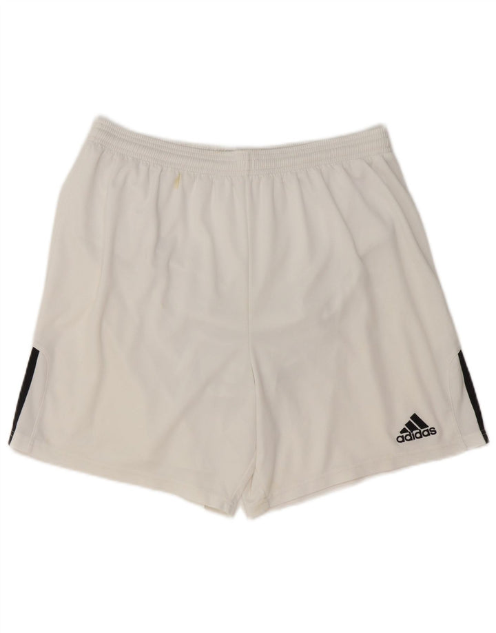 Pantaloni scurți sport Adidas pentru bărbați, mari, alb, din poliester