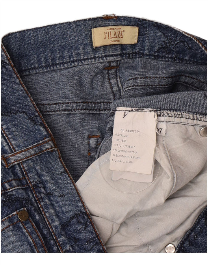 ALVIERO MARTINI Blugi pentru dama cu grafic bootcut W27 L27 Bumbac albastru