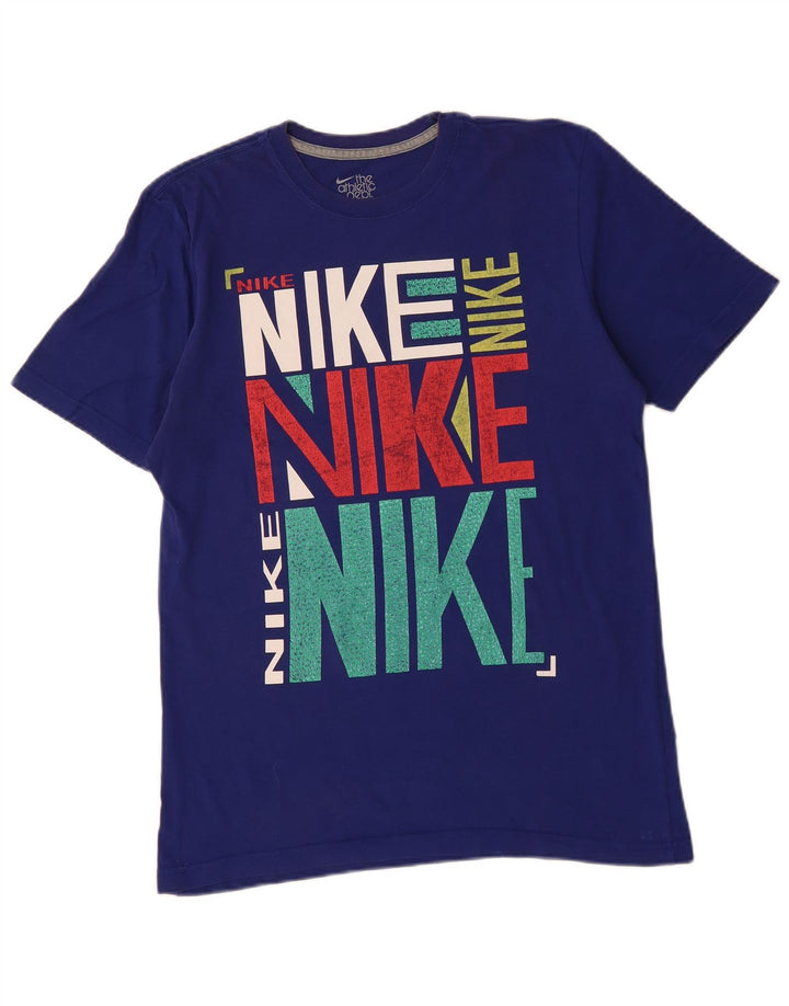 Tricou grafic NIKE pentru bărbați, cu croială obișnuită, bluză medie, bumbac