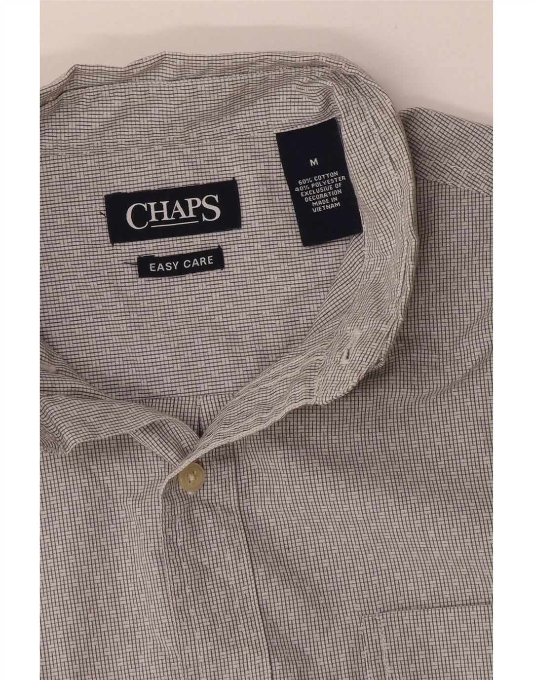 Cămașă pentru bărbați Chaps Easy Care, bumbac geometric, gri mediu
