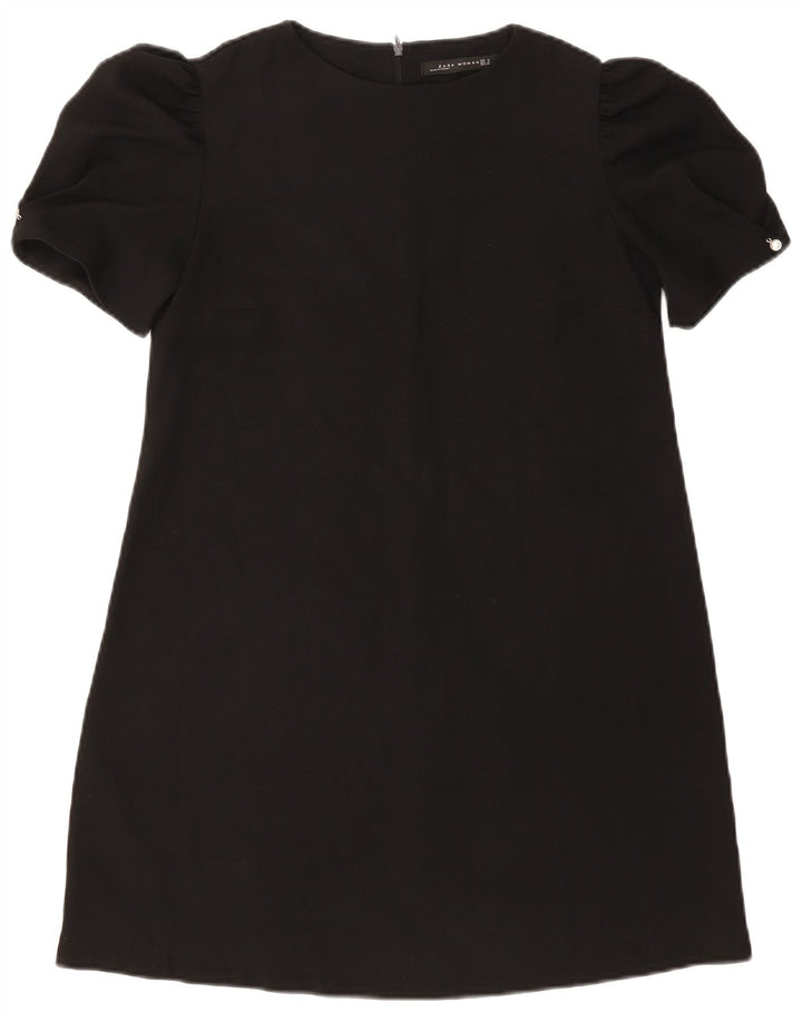 Rochie în formă de A pentru femei Zara UK 12 Poliester mediu negru