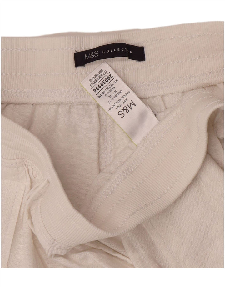 Pantaloni scurti chino pentru femei Marks & Spencer UK 12 Medium W30 White Linen