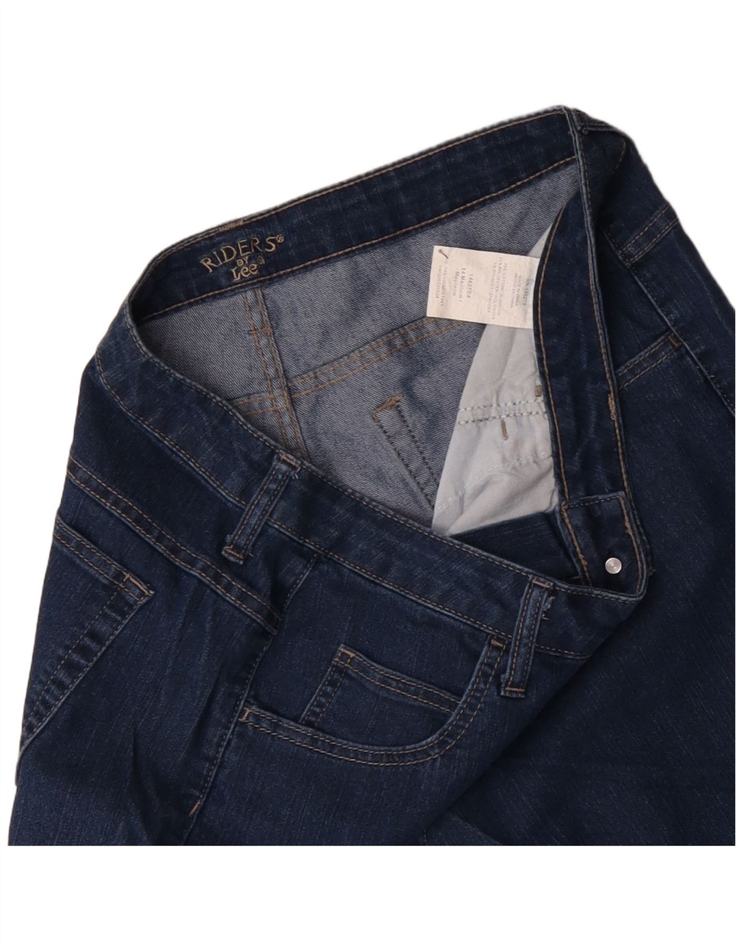 Pantaloni scurți din denim LEE Riders pentru femei US 14 XL W34 Bumbac albastru