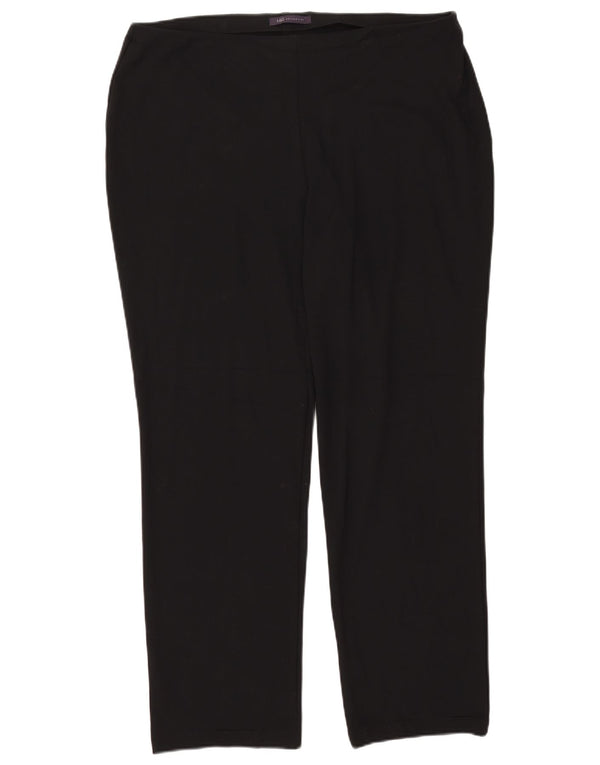 Pantaloni casual drepti pentru femei Marks & Spencer UK 18 XL W40 L29 Negru