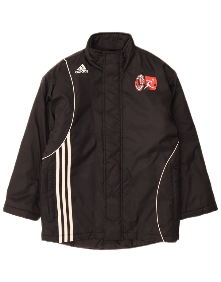 Palton căptușit pentru băieți Adidas AC Milan 9-10 ani poliester negru