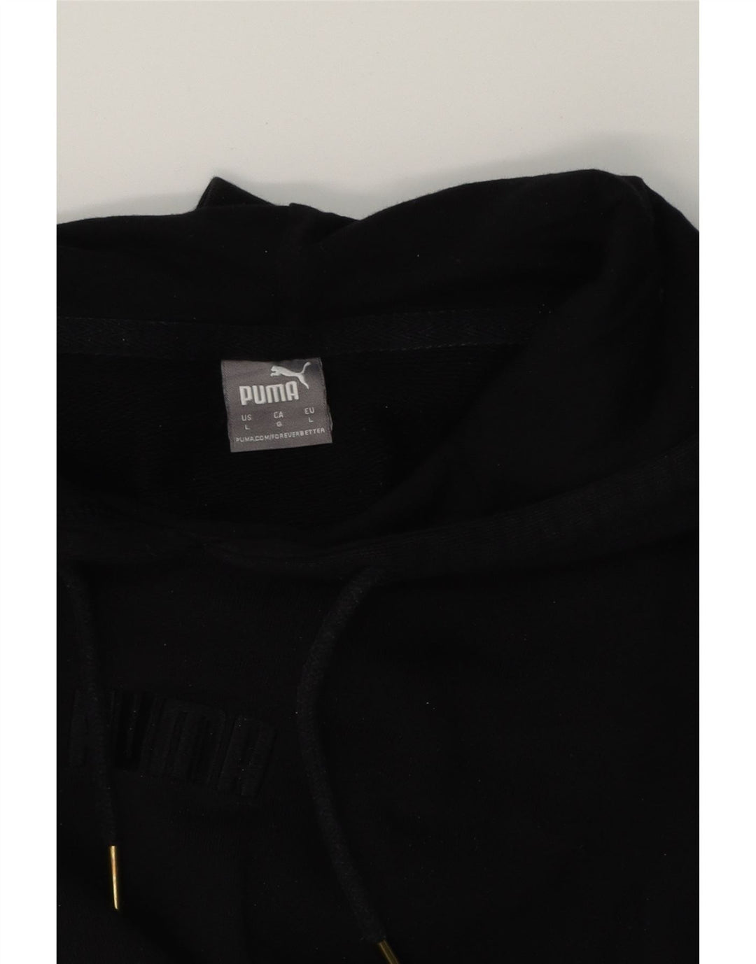 PUMA Mens Hoodie Jumper Large Black Cotton Vintage Puma and Second-Hand Puma from Messina Hembry 