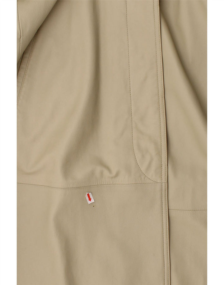 Palton de piele pentru femei VINTAGE UK 18 XL Bej