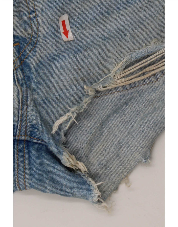 Pantaloni scurți Levi's 501 din denim distressed W26 Small Blue Bumbac