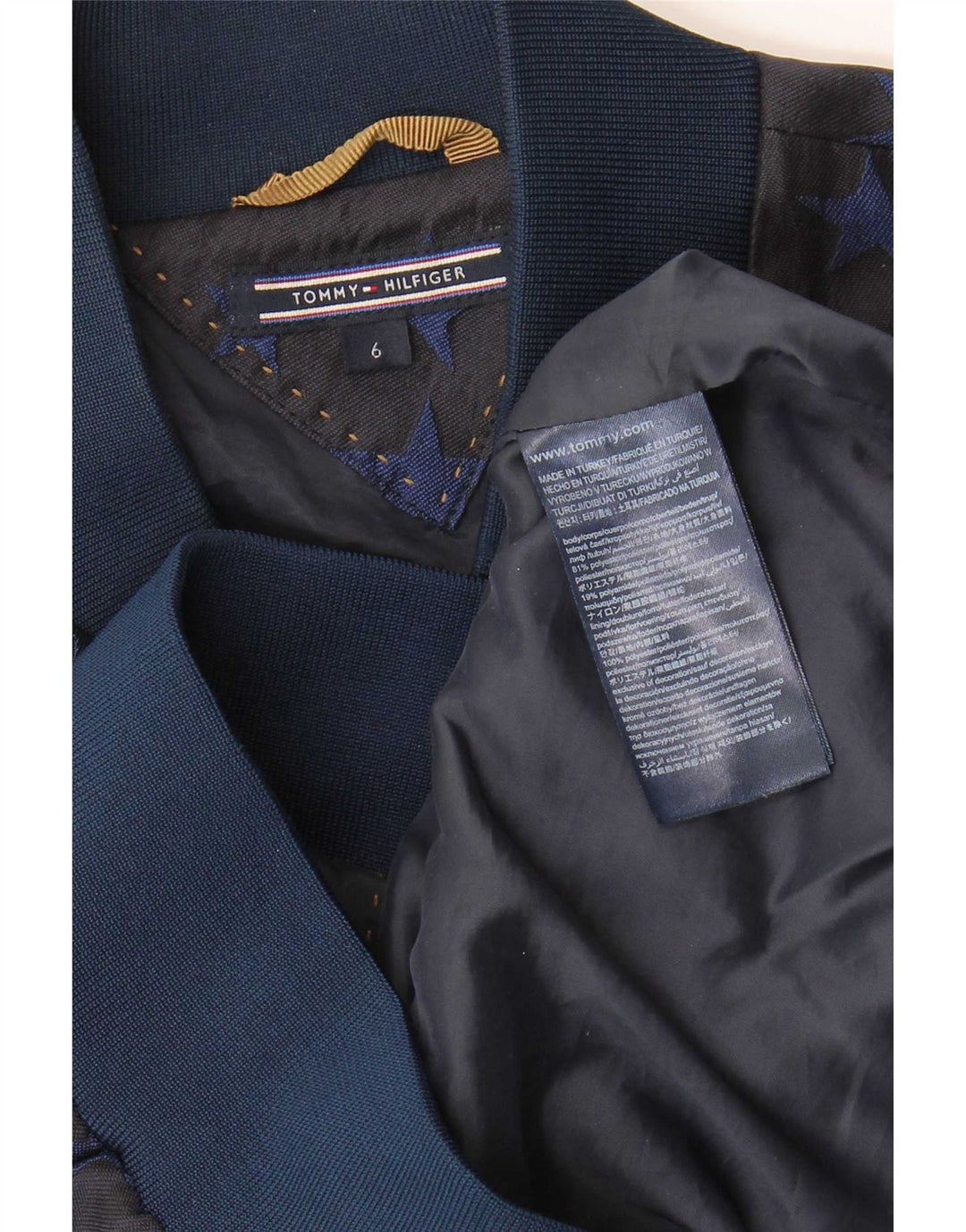 Geacă bomber pentru femei Tommy Hilfiger US 6 Medium Bleumarin Geometric