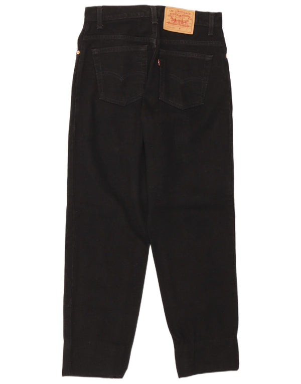 Blugi conici cu talie mare Levi's pentru femei US 9 Medium W29 L28 bumbac negru