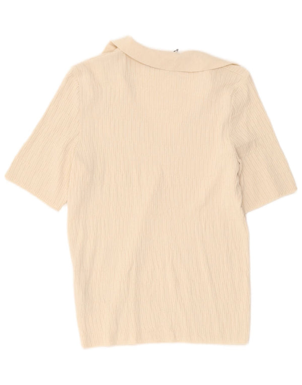 Tricou polo pentru femei Marks & Spencer UK 6 XS din viscoză alb