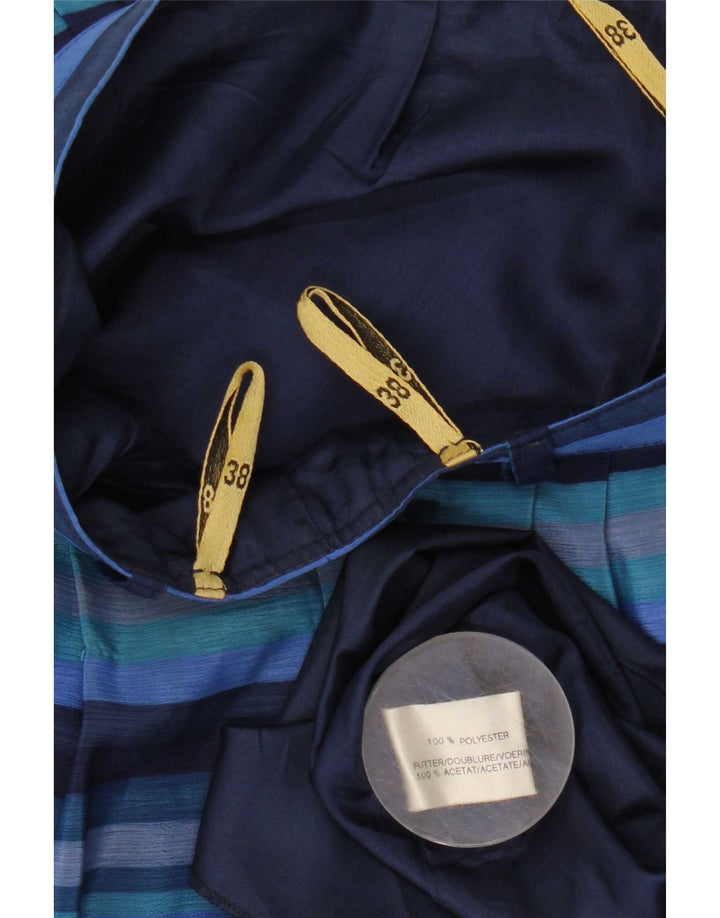 Fusta de damă vintage în formă de A EU 38 Medium W28 Poliester cu dungi albastre