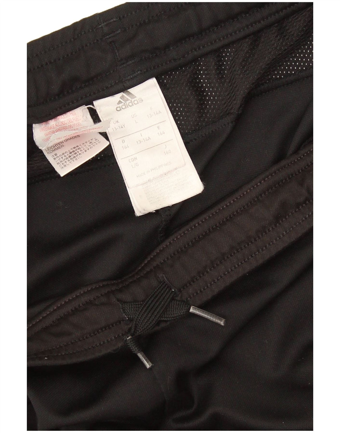 Pantaloni de trening Adidas baieti 13-14 ani poliester negru