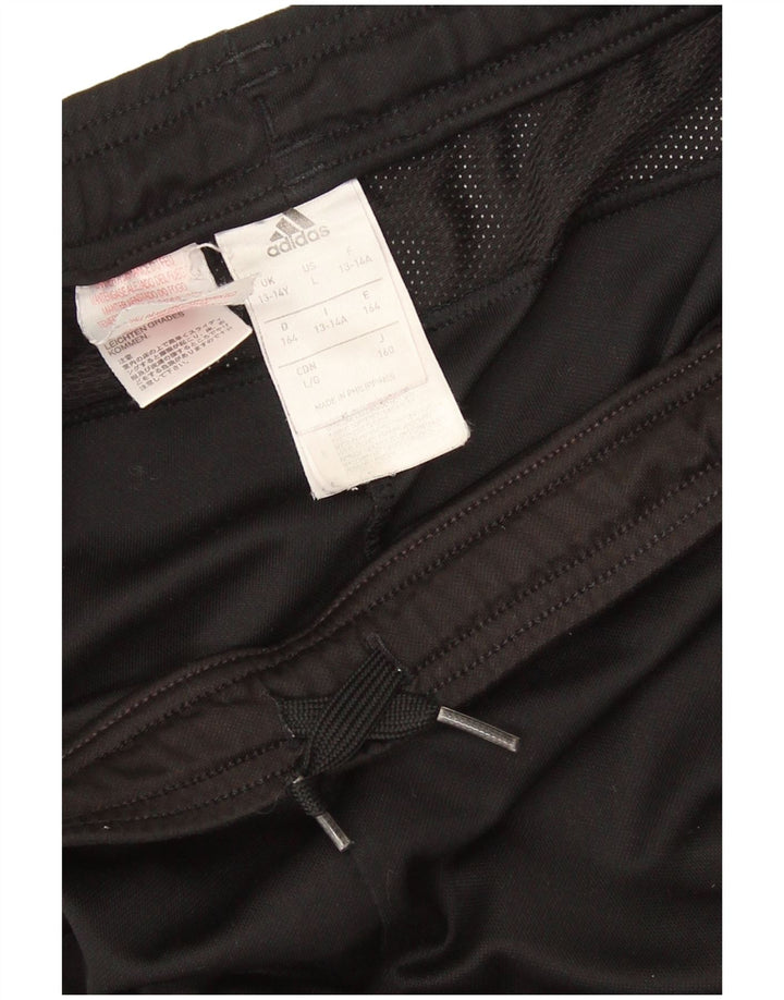 Pantaloni de trening Adidas baieti 13-14 ani poliester negru