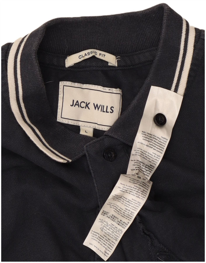 Tricou polo Jack Wills pentru bărbați, cu tăiere clasică, mare, bleumarin, bumbac