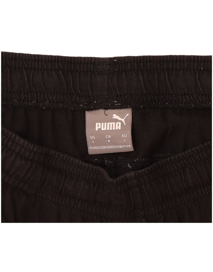 PUMA Mens Graphic Sport Shorts Large  Black Cotton