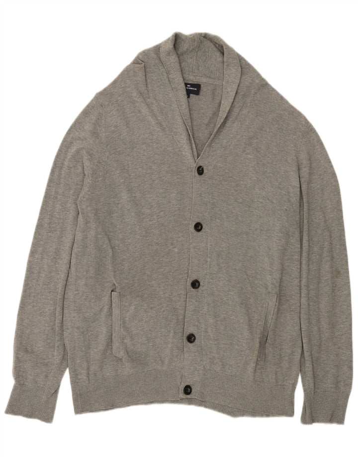MARKS & SPENCER Pulover Cardigan Blue Harbour pentru bărbați, bumbac mare, gri