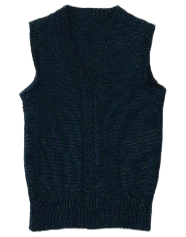 Vintage Femei Vest Tank Top XS Bleumarin Flecked