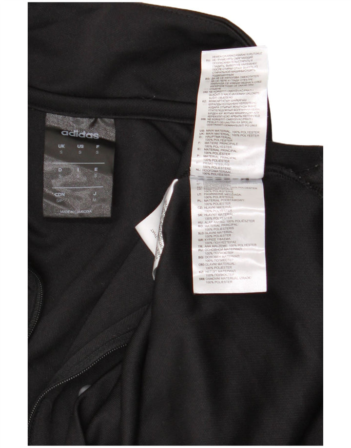 ADIDAS Mens Climalite Zip Neck Pullover Trening Top Mic Negru