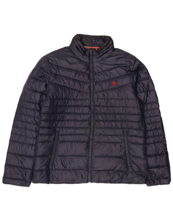 Crew Clothing Jachetă căptușită cu glugă pentru bărbați UK 42 XL Nailon bleumarin