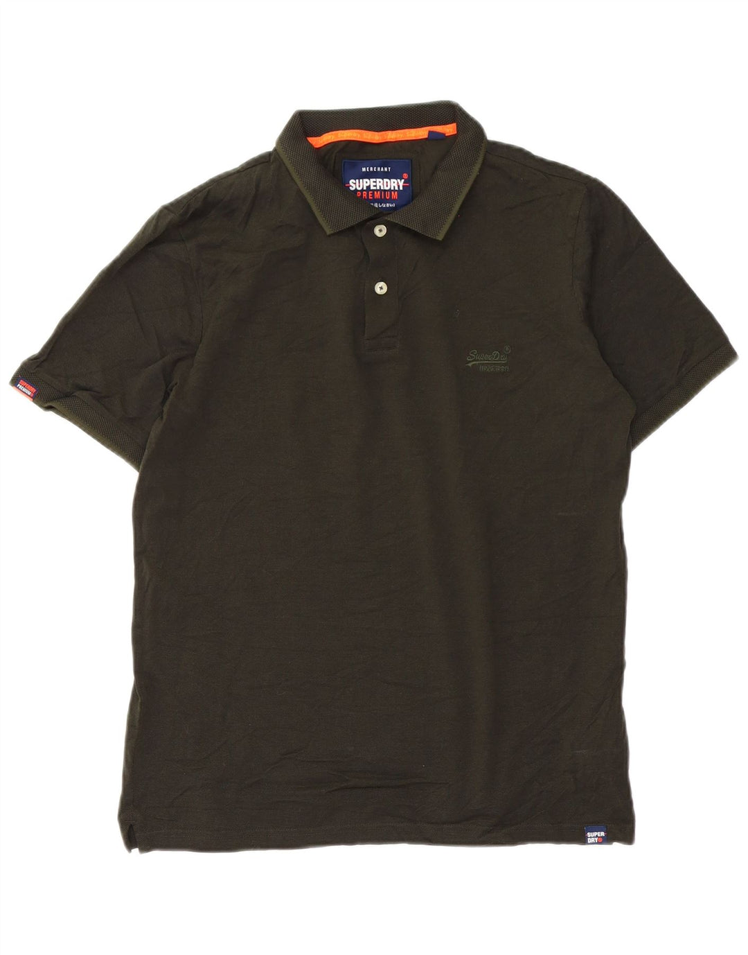 Tricou polo pentru bărbați SUPERDRY, bumbac verde mare
