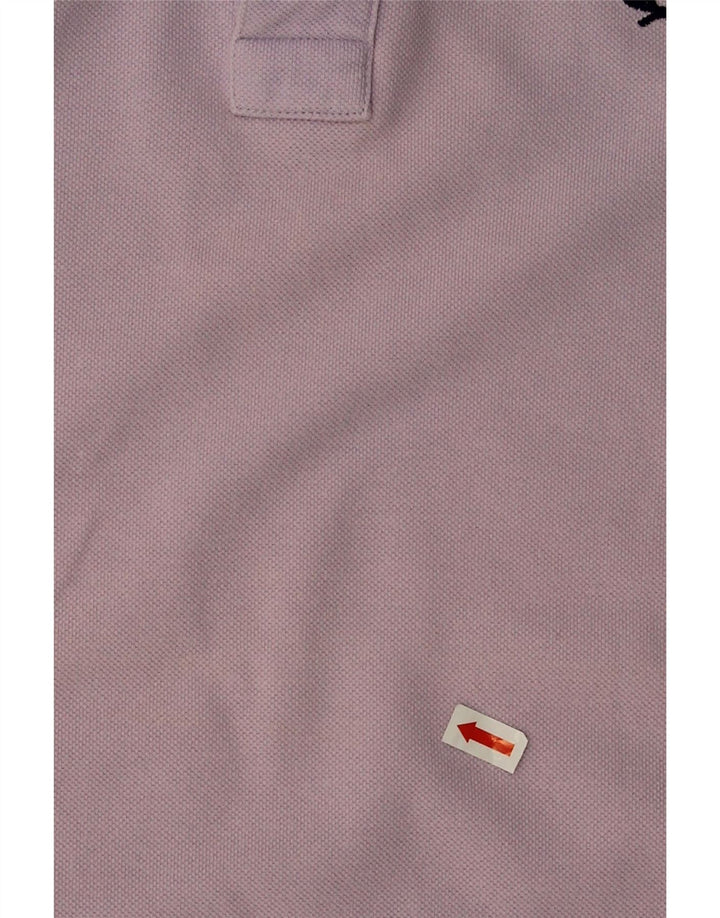 Cămașă polo Fred Perry pentru bărbați, bumbac violet mediu