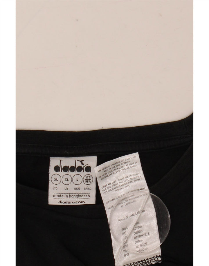 Tricou grafic Diadora pentru bărbați Top XL bumbac negru