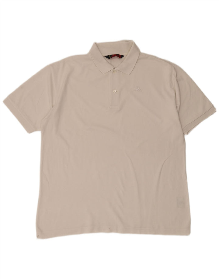 KAPPA Mens Polo Shirt XL White Cotton
