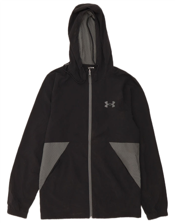 Jachetă de ploaie cu glugă pentru bărbați Under Armour UK 36 Small Black Colorblock