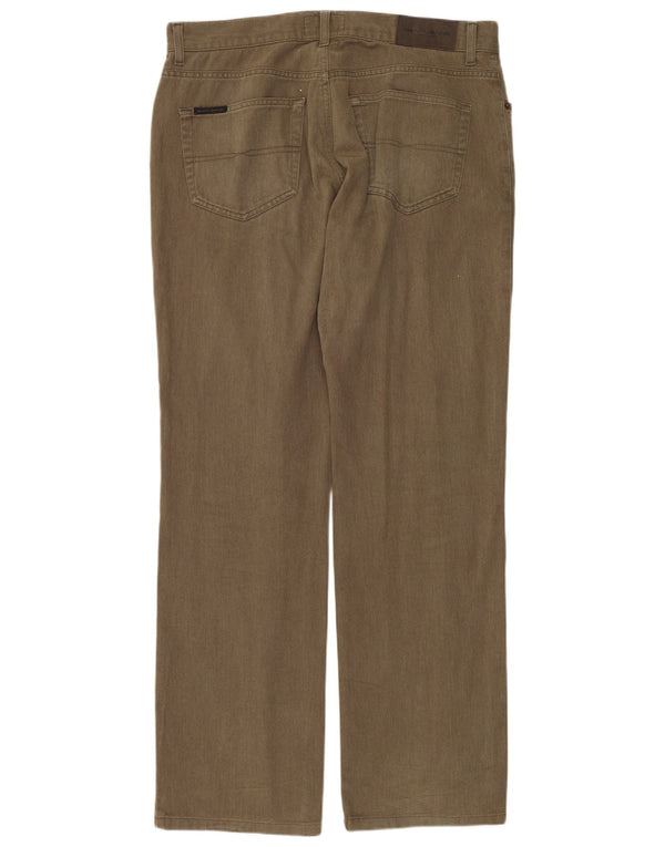 Blugi drepti GANT pentru bărbați, cu ajustare normală, L36 L32, bumbac kaki