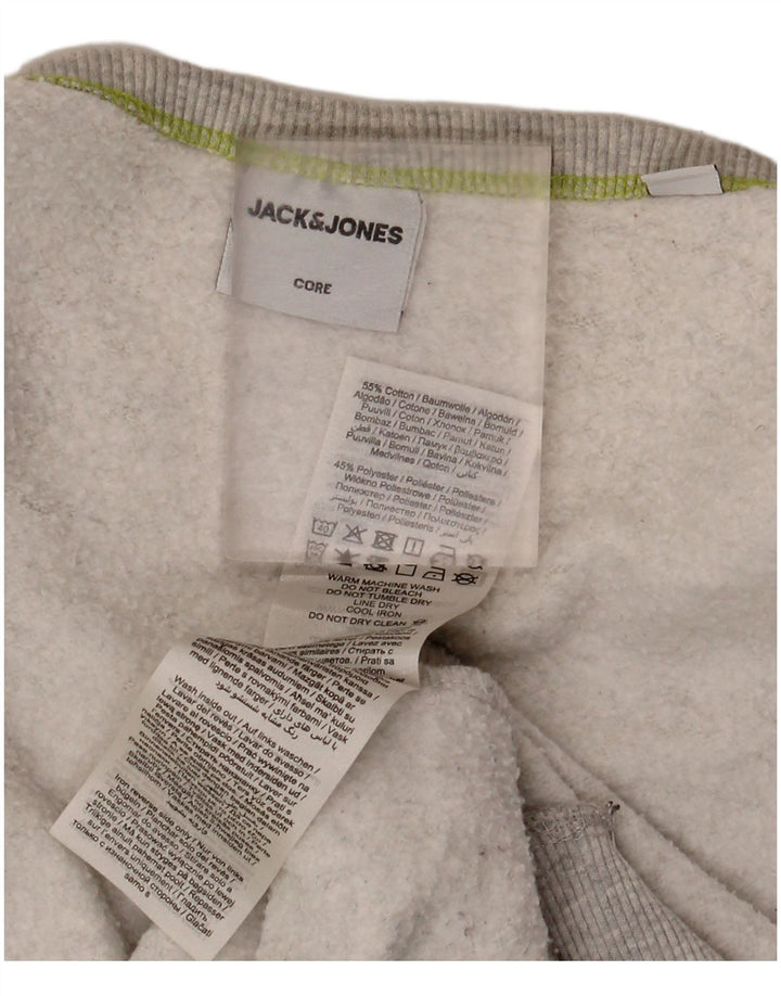 Jack & Jones Pulover pentru bărbați din bumbac mare, gri